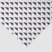 Papier Mousseline Motif de chat noir (Détail)