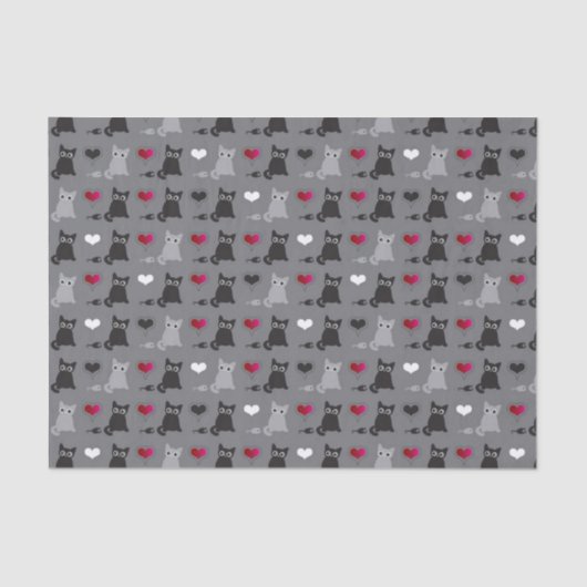 Papier Mousseline motif de chaton et de souris (Recto)