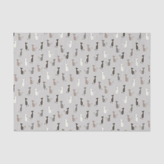 Papier Mousseline Motif de chats (Recto)
