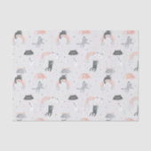 Papier Mousseline Motif de chats à plume (Recto)