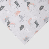 Papier Mousseline Motif de chats à plume (Détail)