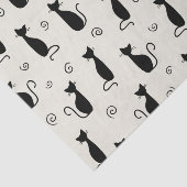 Papier Mousseline Motif De Chats, Chats Mignons, Chats Noirs, Chaton (Détail)