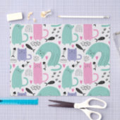 Papier Mousseline Motif de chats mignons (Artisanat)