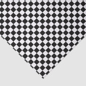 Papier Mousseline Motif de chèques en noir et blanc (Détail)