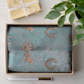 Papier Mousseline Motif de cheval (bleu) (Cadeau)