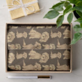 Papier Mousseline Motif de chien Brown labradoodle doré (Cadeau)