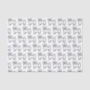 Papier Mousseline Motif de chien de dessin animé mignon Coton de Tul