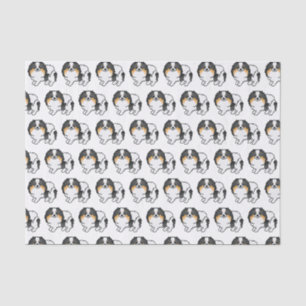 Papier Mousseline Motif de chien de dessin animé mignon Pomeranian T