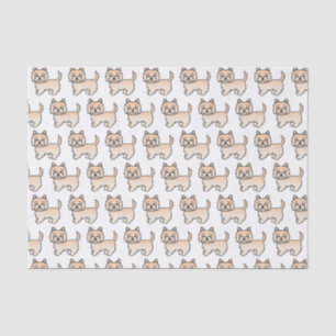 Papier Mousseline Motif de chien de dessin animé mignon Terrier Cair