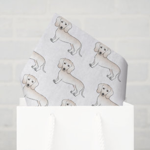 Papier Mousseline Motif de chien de dessin animé teckel à poil lisse
