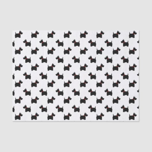 Papier Mousseline Motif de chien de Scottie (Recto)