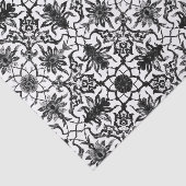 Papier Mousseline Motif de Chinois de Nouveau d'art - noir et blanc (Détail)