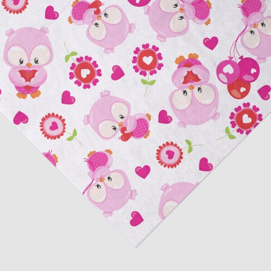 Papier Mousseline Motif De Chouettes, Chouettes Mignonnes, Chouettes (Détail)