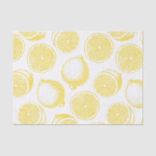 Papier Mousseline Motif de citron à main