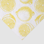 Papier Mousseline Motif de citron à main (Détail)