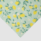 Papier Mousseline Motif de citron vert et jaune frais (Détail)