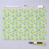 Papier Mousseline Motif de citron vert et jaune frais (Artisanat)