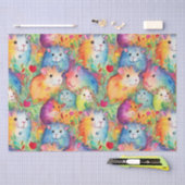 Papier Mousseline Motif de cobayes mignons (Artisanat)