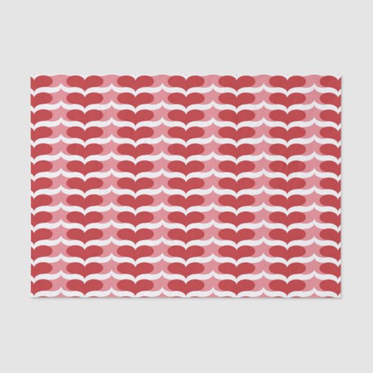 Papier Mousseline Motif de coeur (Recto)