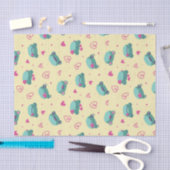 Papier Mousseline Motif de cœur d'amour de grenouille mignonne pour  (Artisanat)