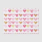 Papier Mousseline Motif de coeur tiré à la main ID470 (Recto)