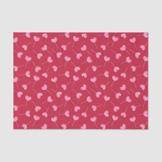 Papier Mousseline Motif de coeur Valentines (Recto)