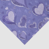 Papier Mousseline Motif de coeur violet Dessin Saint Valentin (Détail)