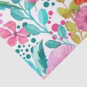 Papier Mousseline Motif de collage de fleurs colorées (Détail)