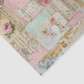 Papier Mousseline Motif de collection d'antiquités roses (Détail)