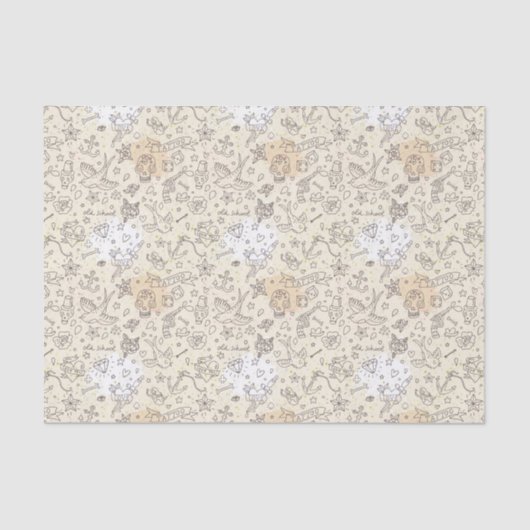 Papier Mousseline Motif de concept de tatouage (Recto)