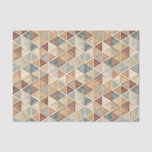 Papier Mousseline Motif de conception de triangle géométrique abstra (Recto)