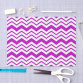 Papier Mousseline Motif de conception de zigzag chevron blanc violet (Artisanat)