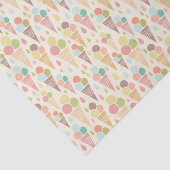 Papier Mousseline motif de cônes de crème glacée (Détail)