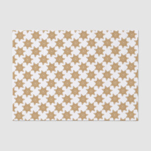 Papier Mousseline Motif de cookies Star Gingerbread