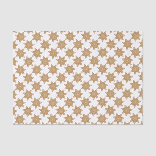 Papier Mousseline Motif de cookies Star Gingerbread (Recto)