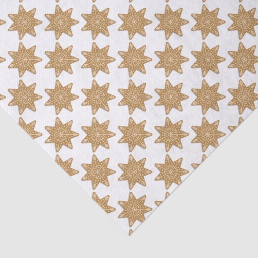 Papier Mousseline Motif de cookies Star Gingerbread (Détail)