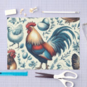 Papier Mousseline Motif de coq de ferme Retro (Artisanat)