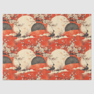 Papier Mousseline Motif de couple de kimono romantique Sakura (1)