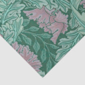 Papier Mousseline Motif de couronne verte et rouge (par William Morr (Détail)