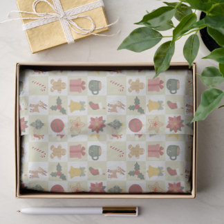 Papier Mousseline Motif de Courtepointe de Noël