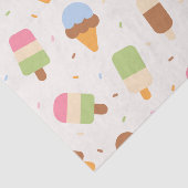 Papier Mousseline Motif de crème glacée, cône de crème glacée, Popsi (Détail)