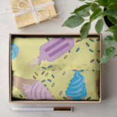 Papier Mousseline Motif de crème glacée d'été coloré (Cadeau)