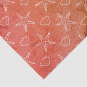 Papier Mousseline Motif de croquis vintage Starfish Seashell (Détail)