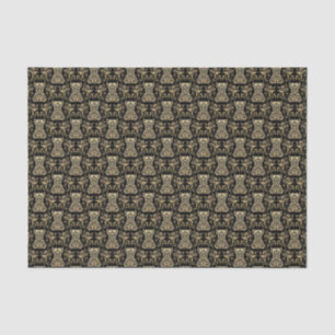 Papier Mousseline Motif de Damas de Corse Florale