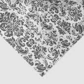 Papier Mousseline Motif de Damas noir et blanc (Détail)