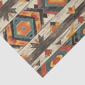 Papier Mousseline Motif de découpage en bois Aztec Faux (Détail)