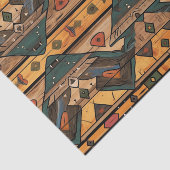 Papier Mousseline Motif de découpage en bois Aztec Faux (Détail)