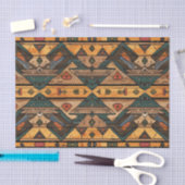 Papier Mousseline Motif de découpage en bois Aztec Faux (Artisanat)