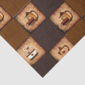 Papier Mousseline Motif de découpage rustique Conception de café (Détail)