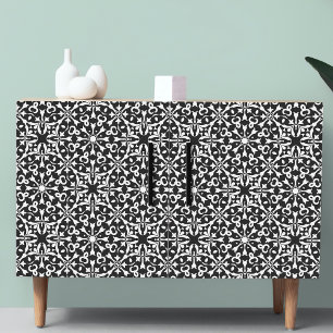 Papier Mousseline Motif de découpage Vintage en noir et blanc